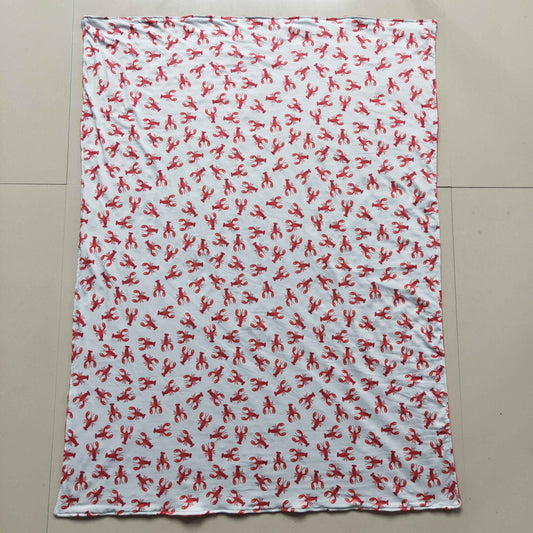 BL0034 Cray Crayfish Red Print Blanket