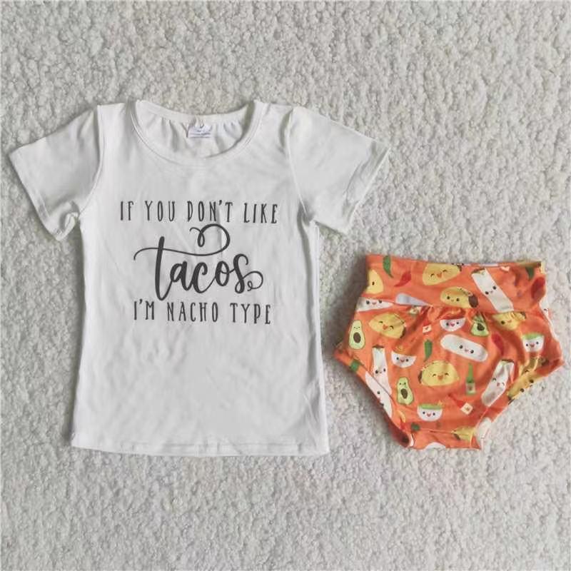 Casual T-shirts Newborn Kids Comfortable Bummies Sets
