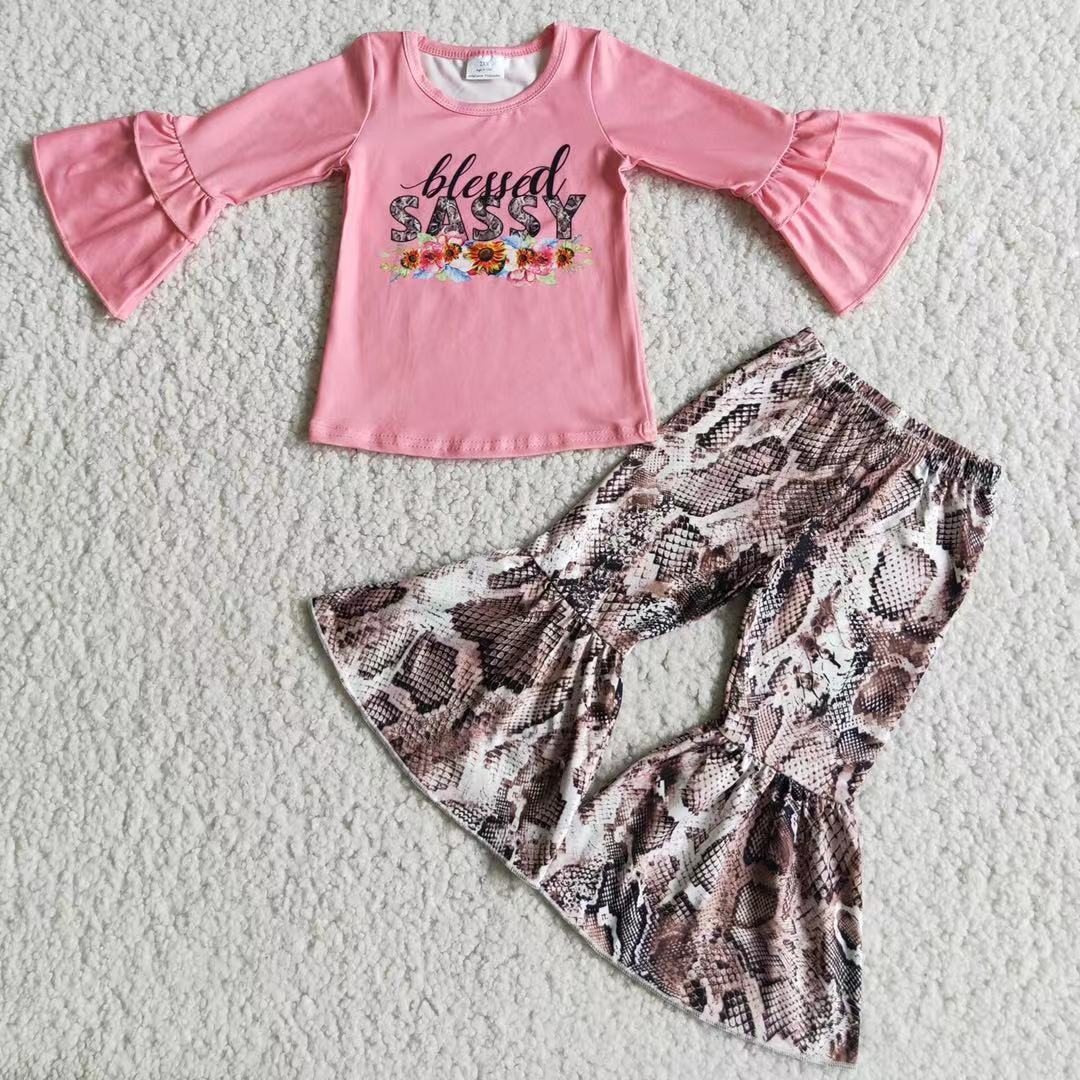 Clearance 6 C6-19 Sassy Snake Skin Pants Set