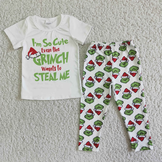 GSPO0099 Christmas Green Baby Kid set