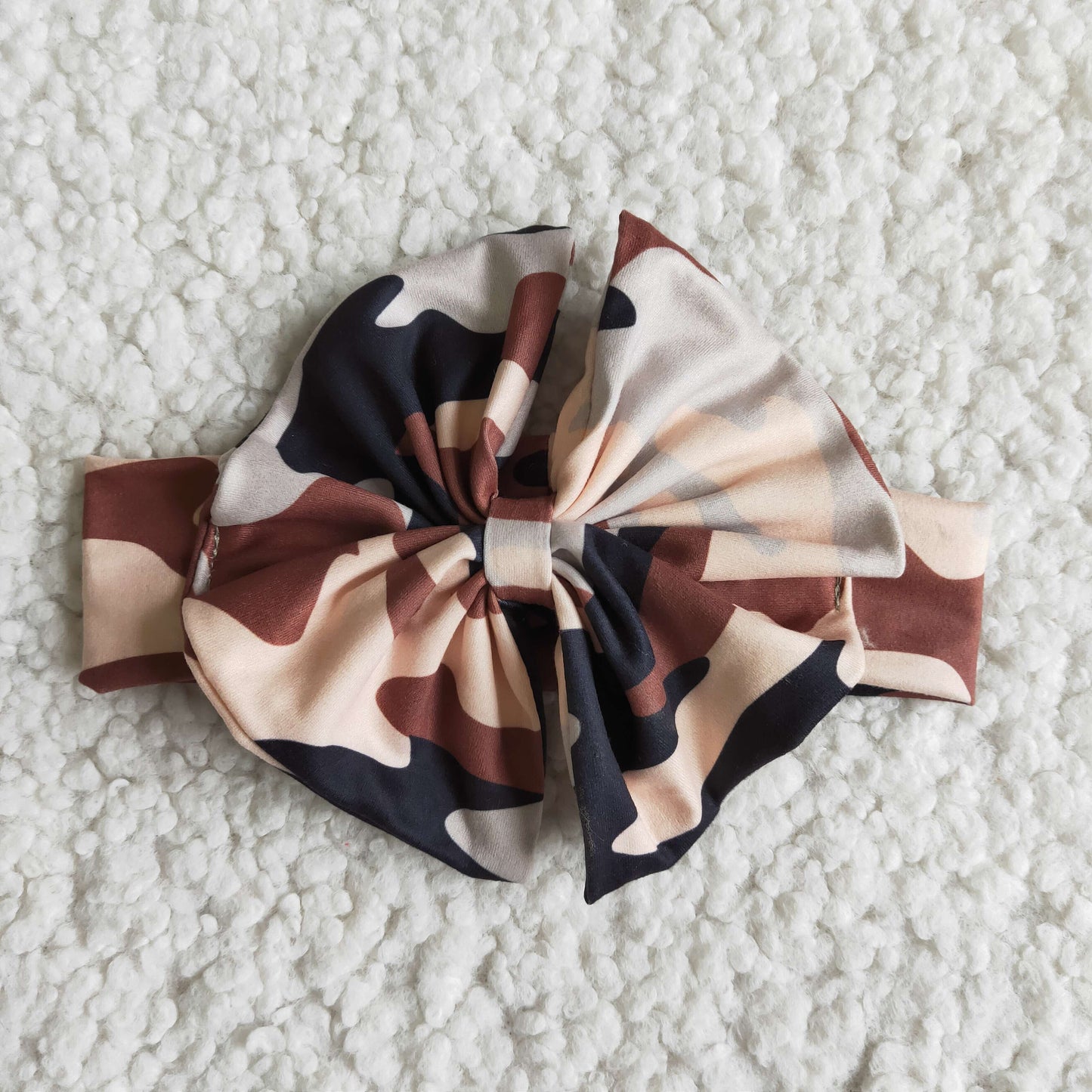 promotion RTS E8-20 Just A Girl In Love With Her Daddy Camo With Bow Headband 3pcs Girls Short Sleeve Bell Bottom Pants Outfits