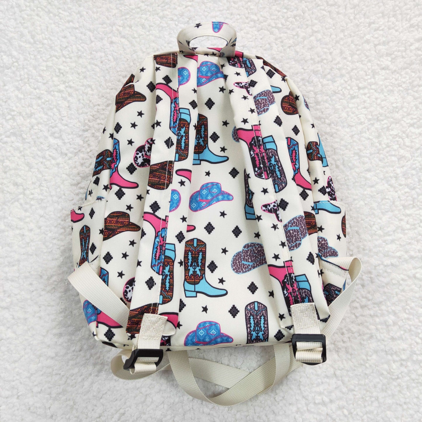 BA0045 Cowboy Boots Western Print Little Bag Bagpack