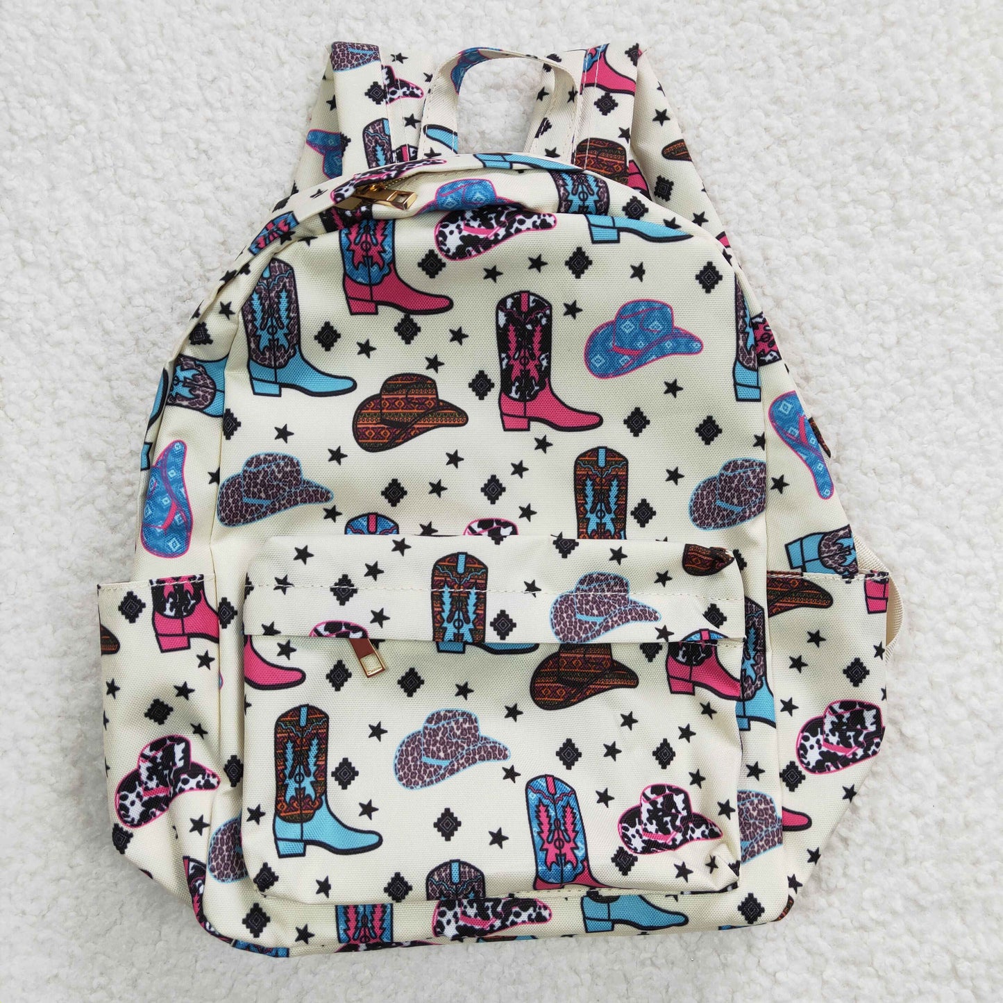 BA0045 Cowboy Boots Western Print Little Bag Bagpack