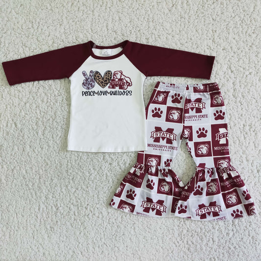 Baby Girls Raglan Sleeve Kids Casual Football Set