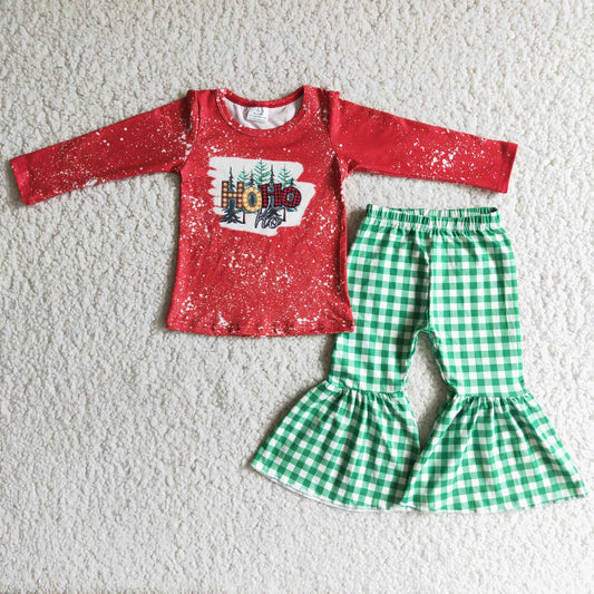 New Arrival Baby Girls Christmas HOHOHO Design Bleach Design Set