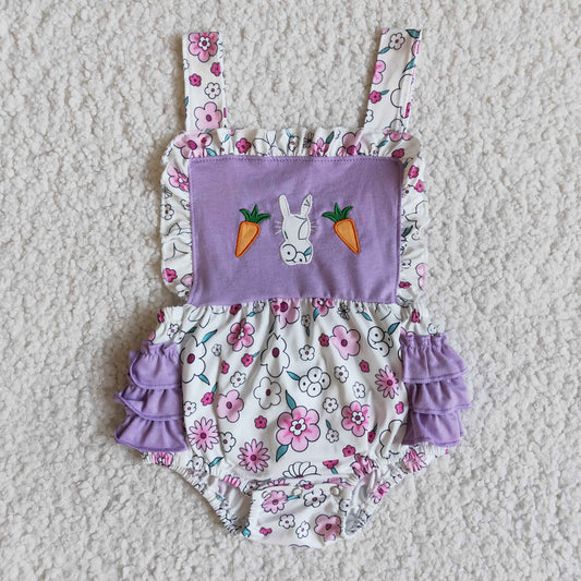 Embroidery Adorable Purple Romper