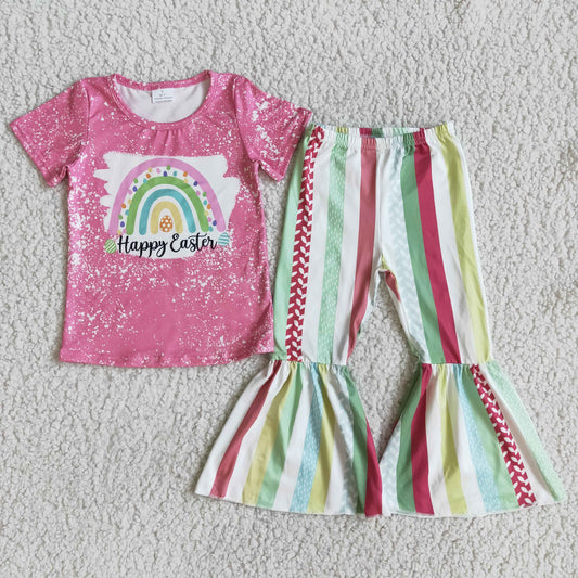 Happy Easter Rainbow Pink Outfits