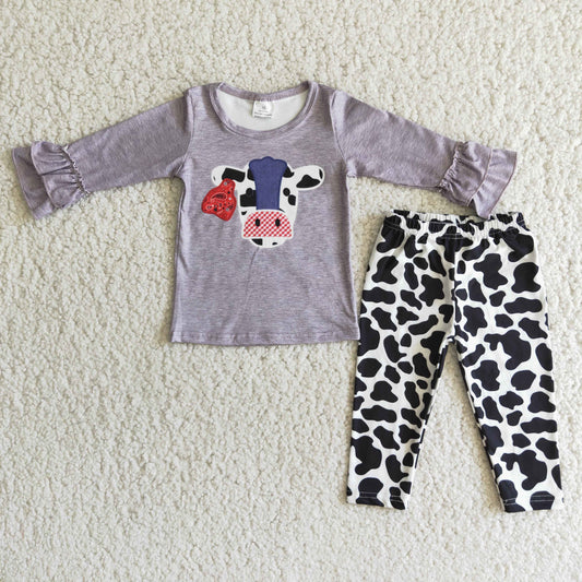 Cow Print Baby Girls Set