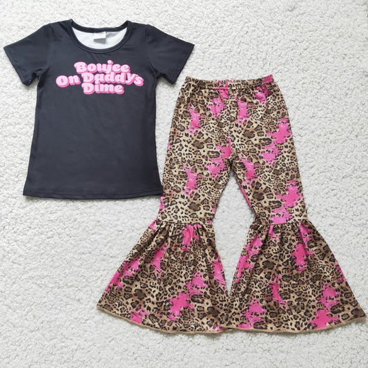 Fall Short Sleeve Match Leopard Print Outfits