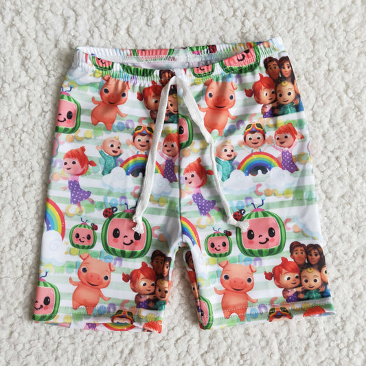 promotion RTS E9-18 Green Melon Cartoon Swimming Trunks