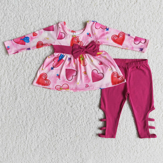 Clearance 6 A27-15 Valentine Crossing Pant Baby Girls Outfits
