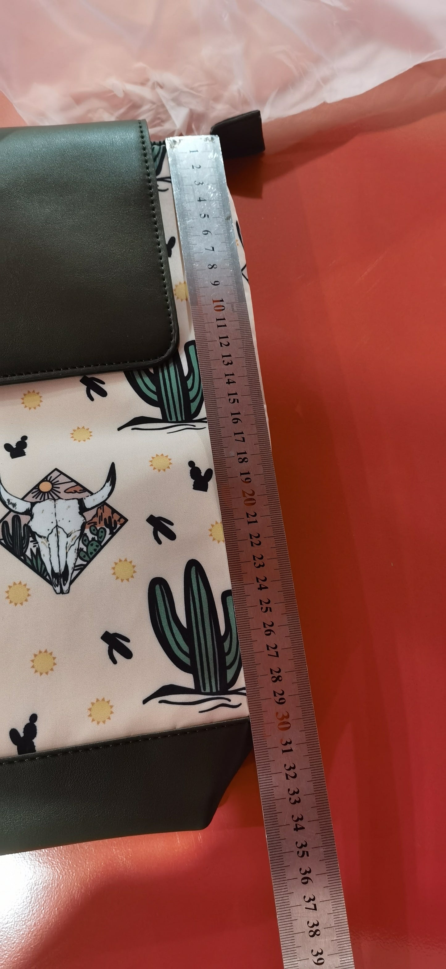 BA0050 Green Highland Cow Western Boots Print Little Bag Bagpack