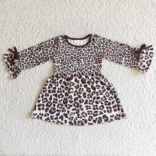 Leopard Print Kids Casual Dress