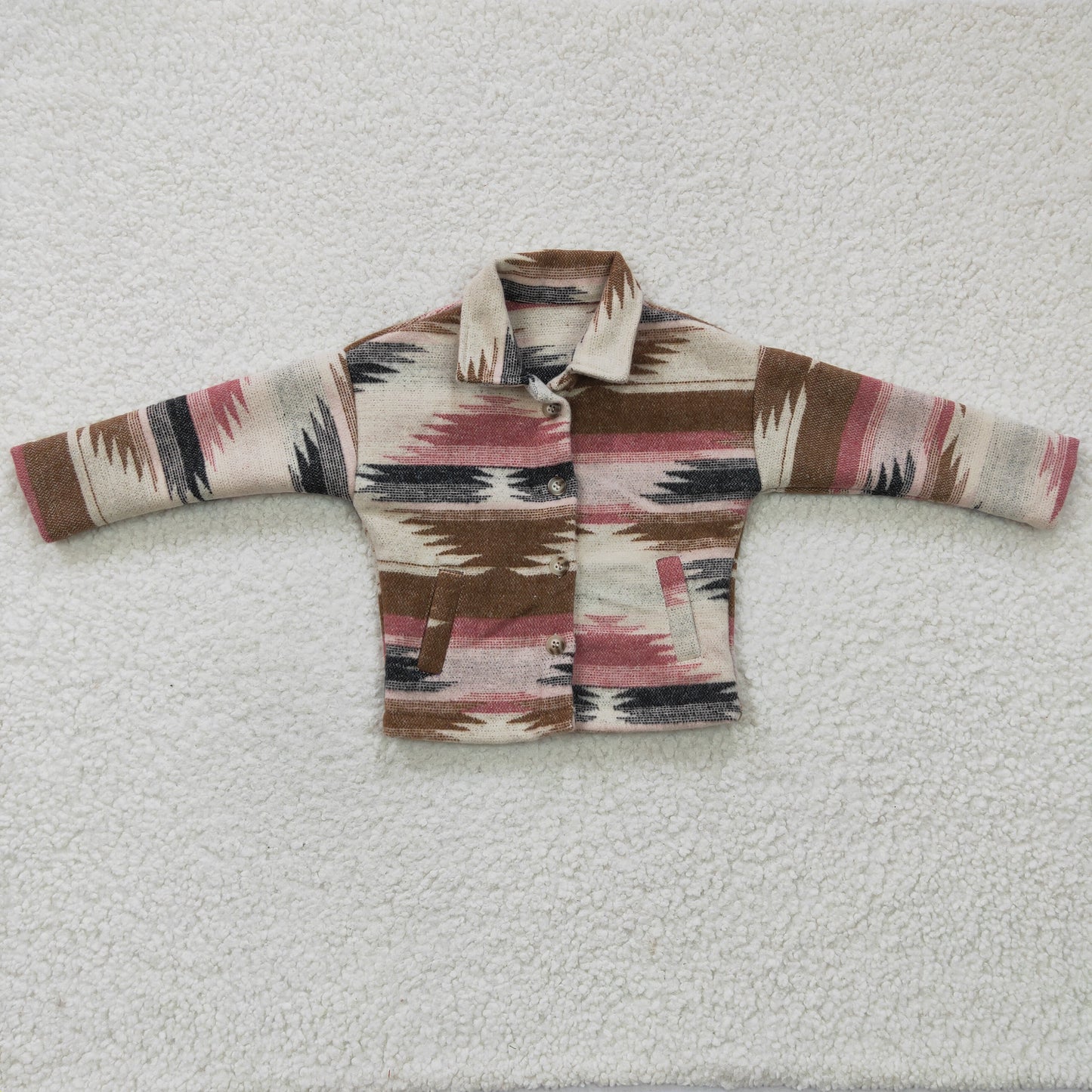 GT0084 Pink Plaid Girls Long Sleeve Top Winter Collar T-Shirts