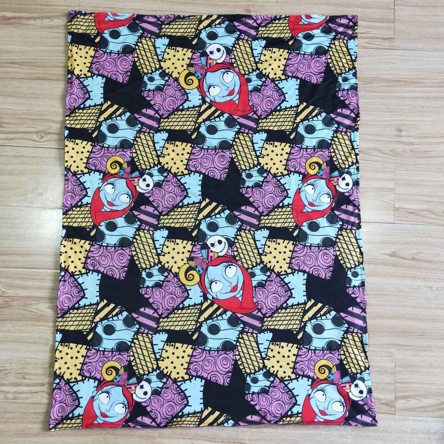 BL0025 Halloween Purple Cartoon Print Blanket