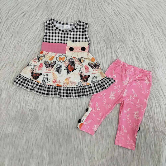 Sleeveless Girls Butterfly Set