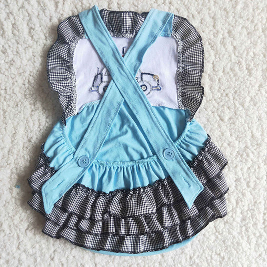 Embroidery Police Blue Baby Romper