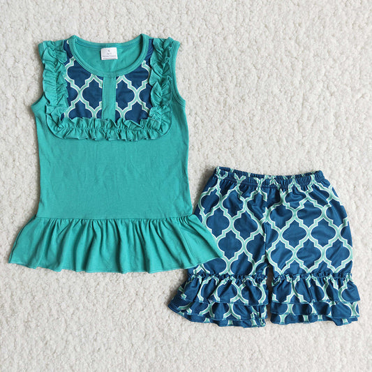 Green Sleeveless Cute Summer Girls Outfits