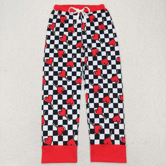 P0388  Adult Valentine Love Red  Girls Bell Pants