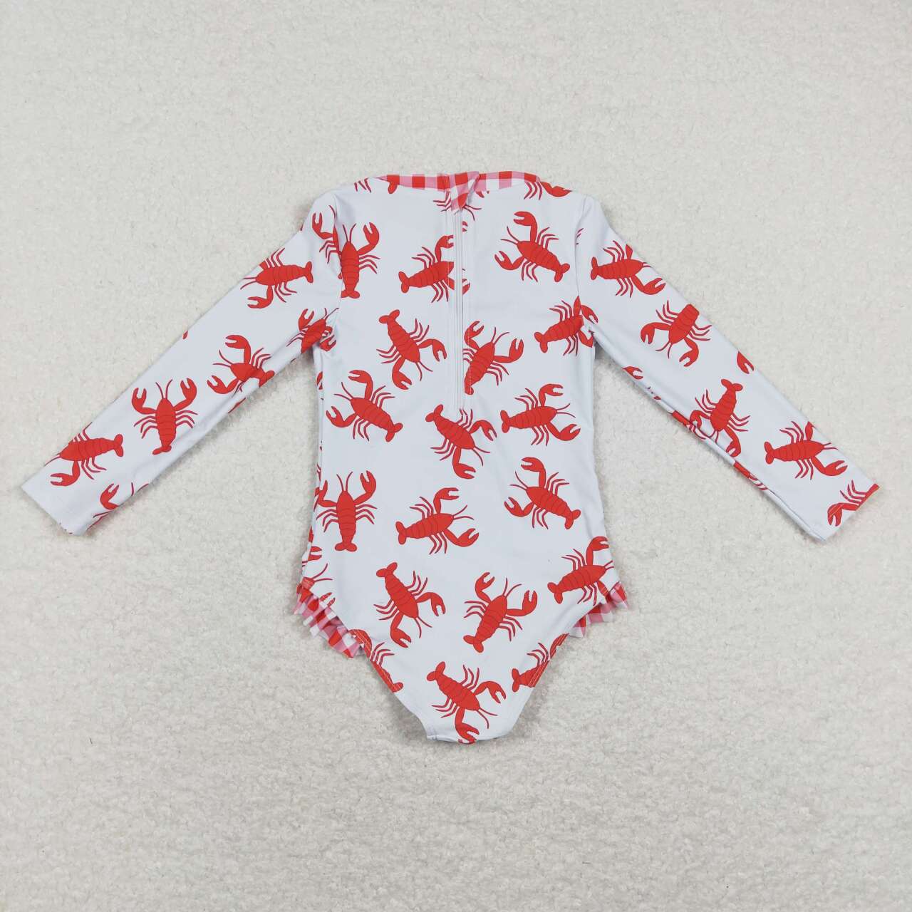 S0220 Red Crayfish Girls Swimming Bathing Suits Swimsuits