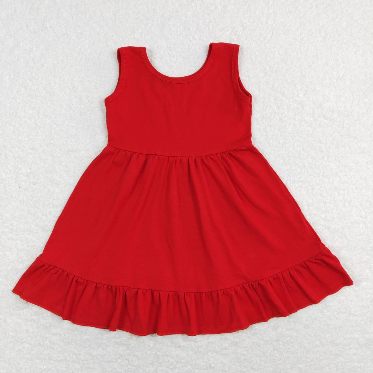 GSD0660 Red Girls Short Sleeve Dresses