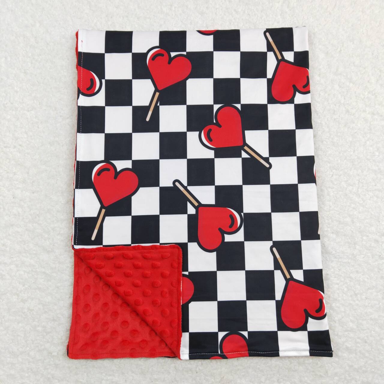 BL0113 Valentine Love Red Print Blanket