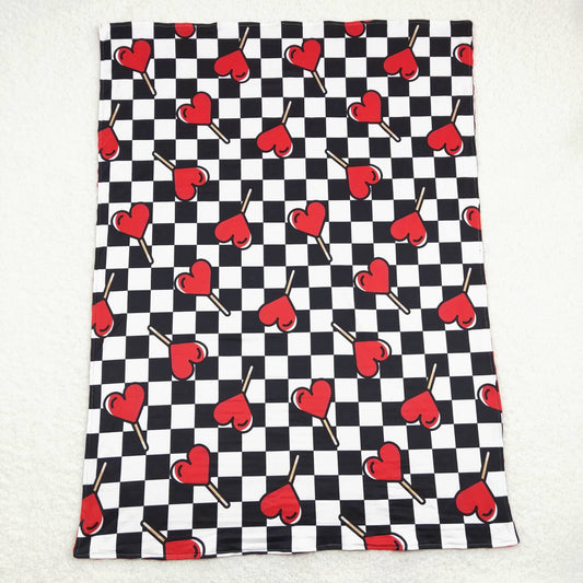 BL0113 Valentine Love Red Print Blanket