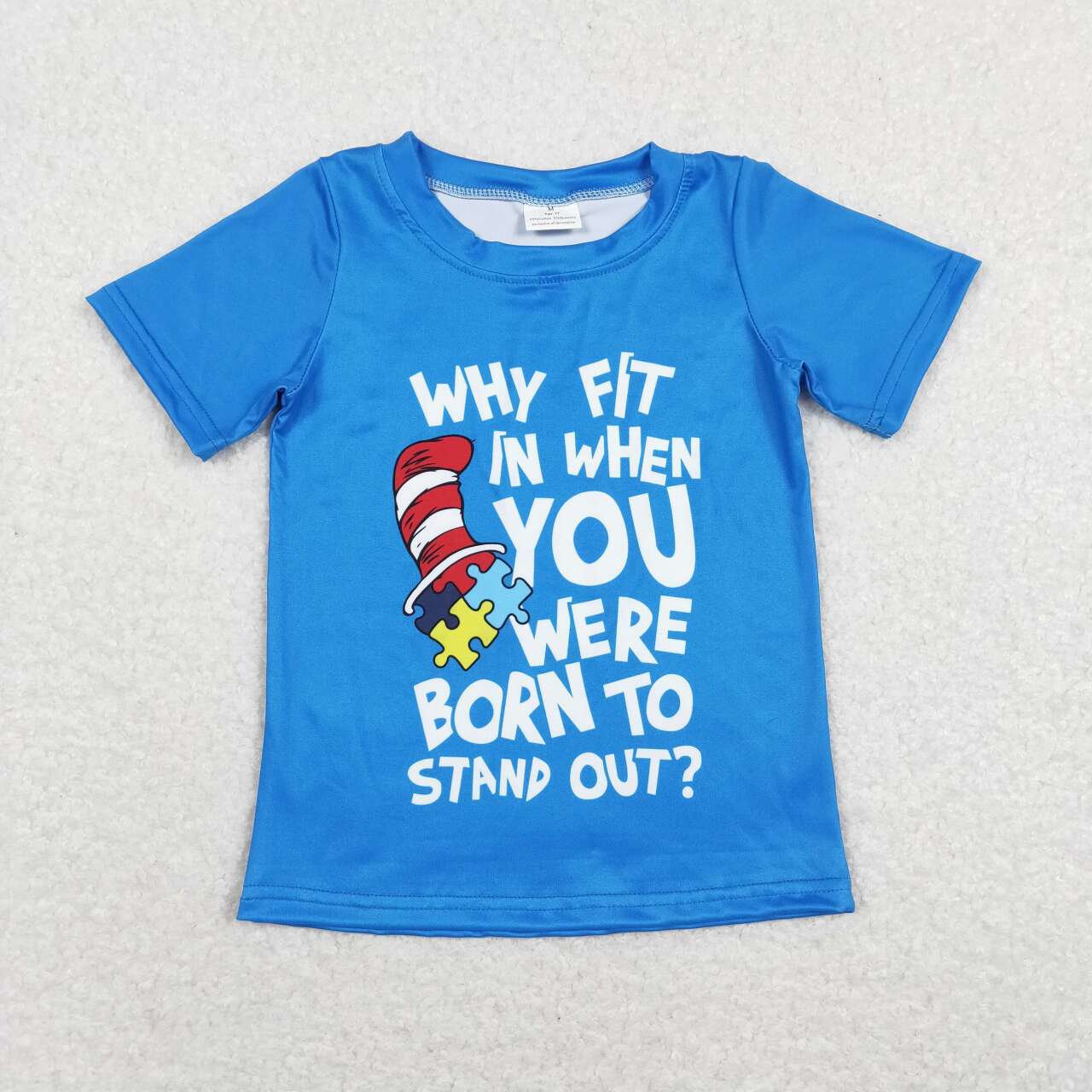 BT0479 Blue Dr Cartoon  Boys Short Sleeve Top T-shirts