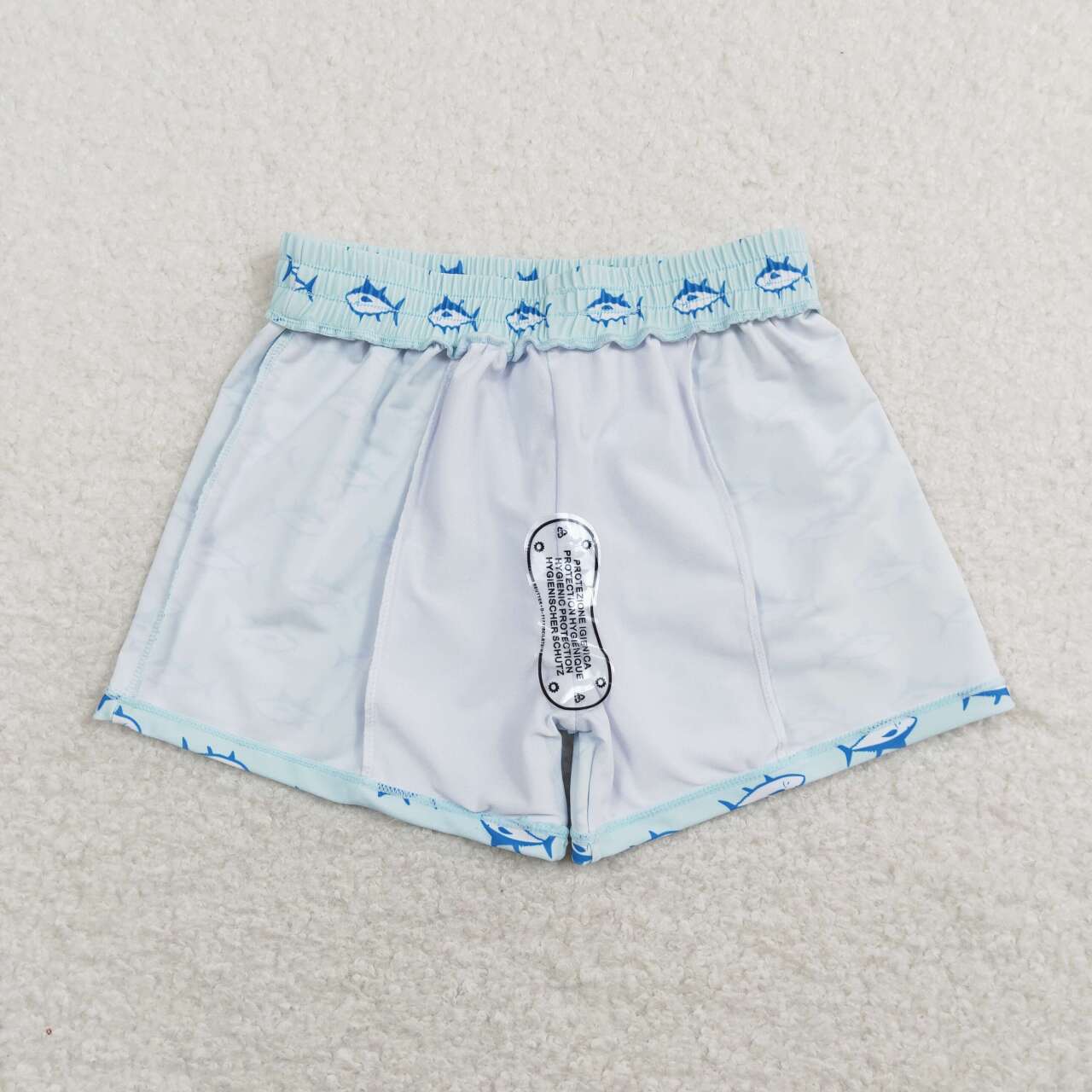 S0174 blue shark Cartoon Boys Bathing Suits Swimsuits Swimming Trunks