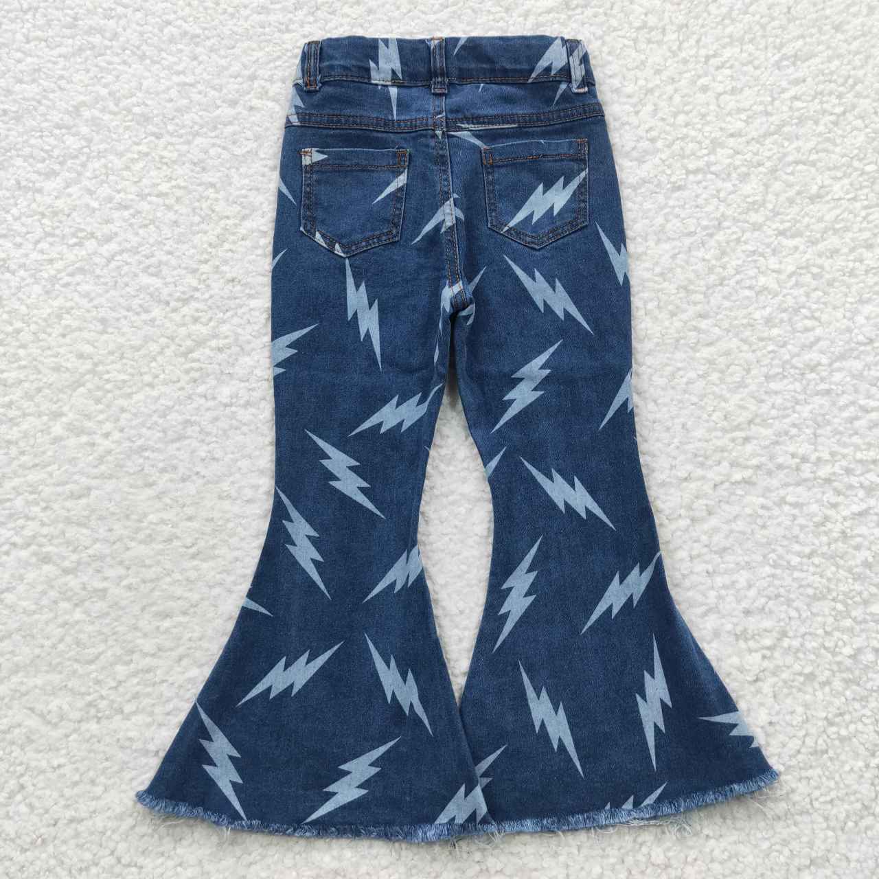 P0128 Blue Girls Denim Jeans