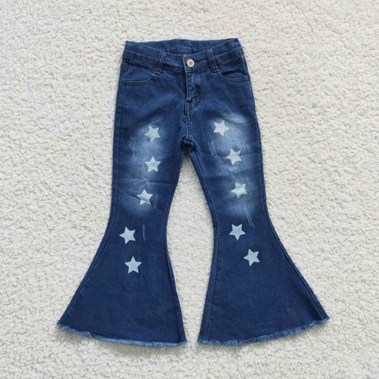 P0127 Blue Girls Denim Jeans