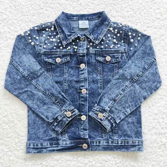 GT0175 Sequin Blue Girls Denim Jacket