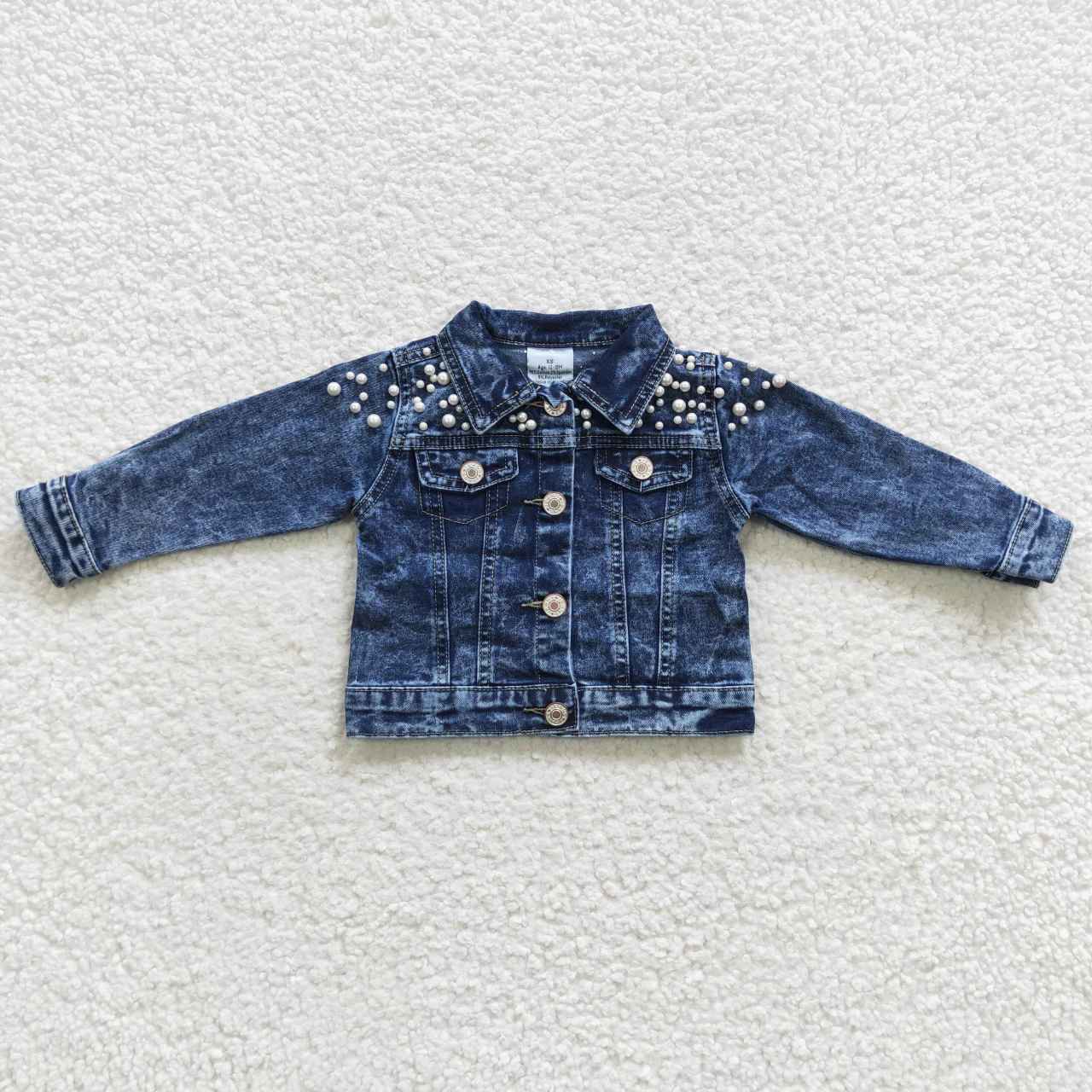 GT0175 Sequin Blue Girls Denim Jacket