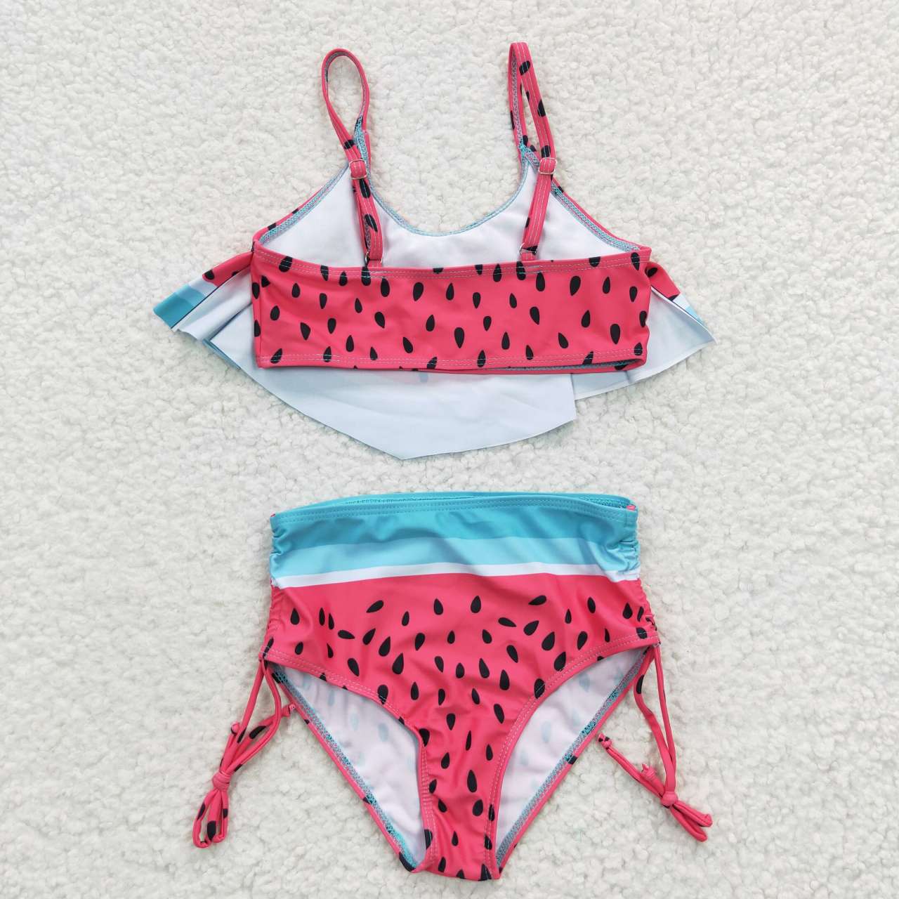 S0143 Pink blue Watermelon Girls Swimming Bathing Suits Swimsuits