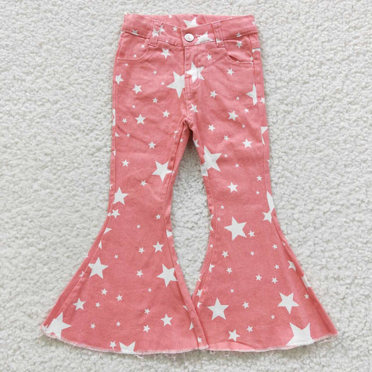 C14-11 Pink Stars Girls Denim Jeans