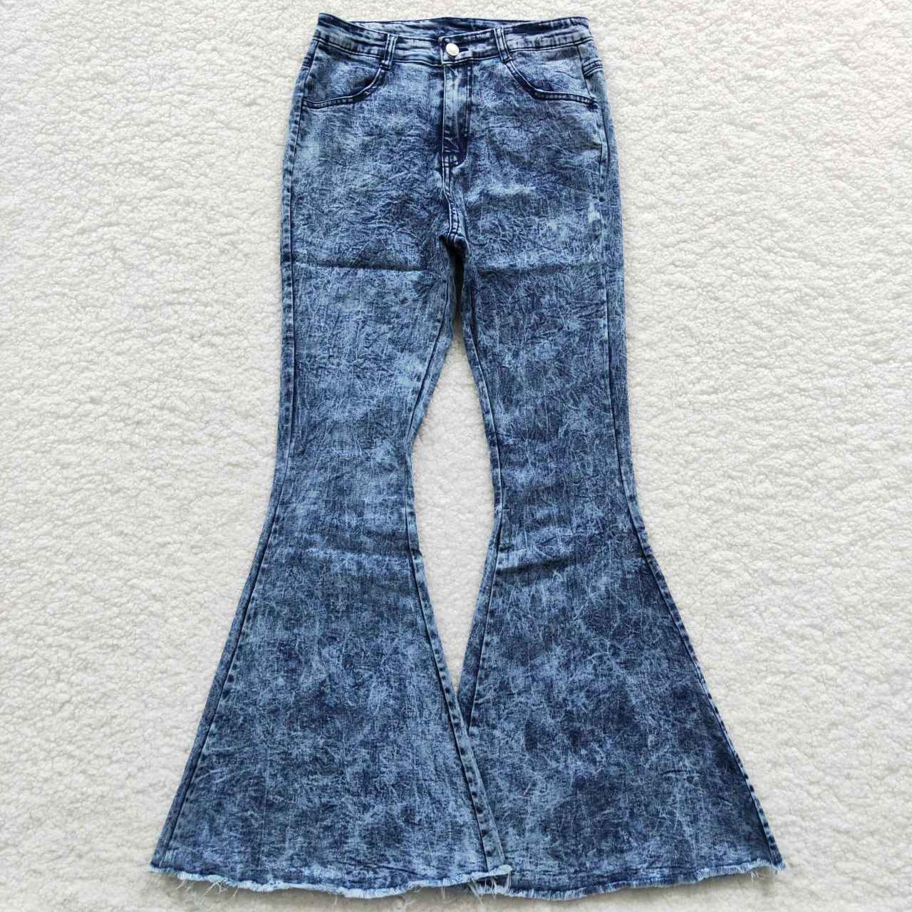 P0011 Adult Blue Girls Bell Pants Denim Jeans