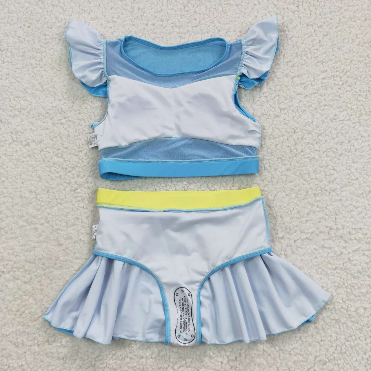 S0148 Blue Girls Swimming Bathing Suits Swimsuits