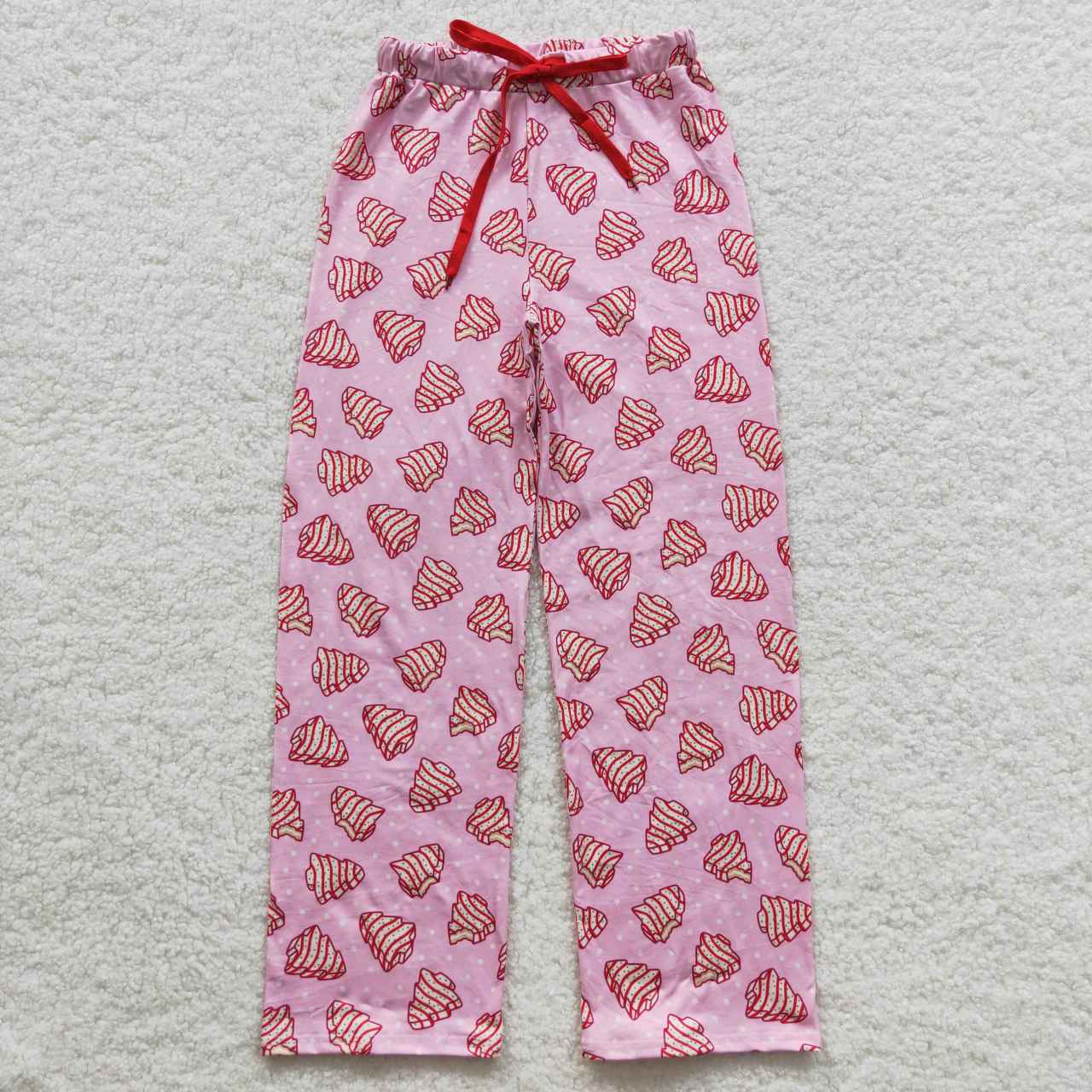 P0155  Christmas Red Tree Baby Girls Legging Long Pants