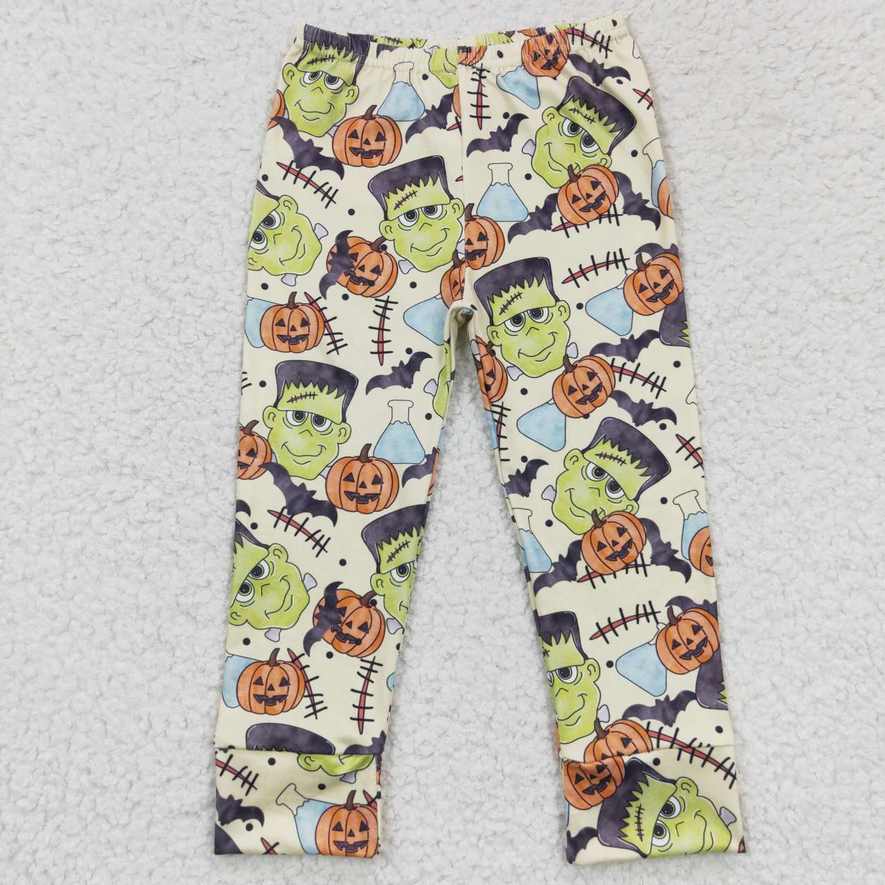 P0168 Halloween Green Pumpkin Cartoon Baby Girls Legging Long Pants