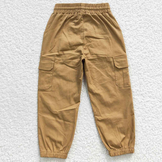 P0134 Brown Pocket Boys Legging Long Pants