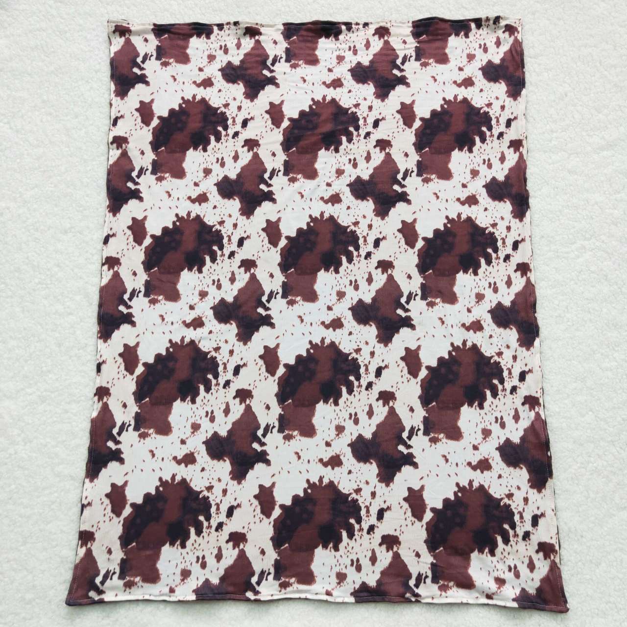 BL0058 Brown Cow Print Blanket