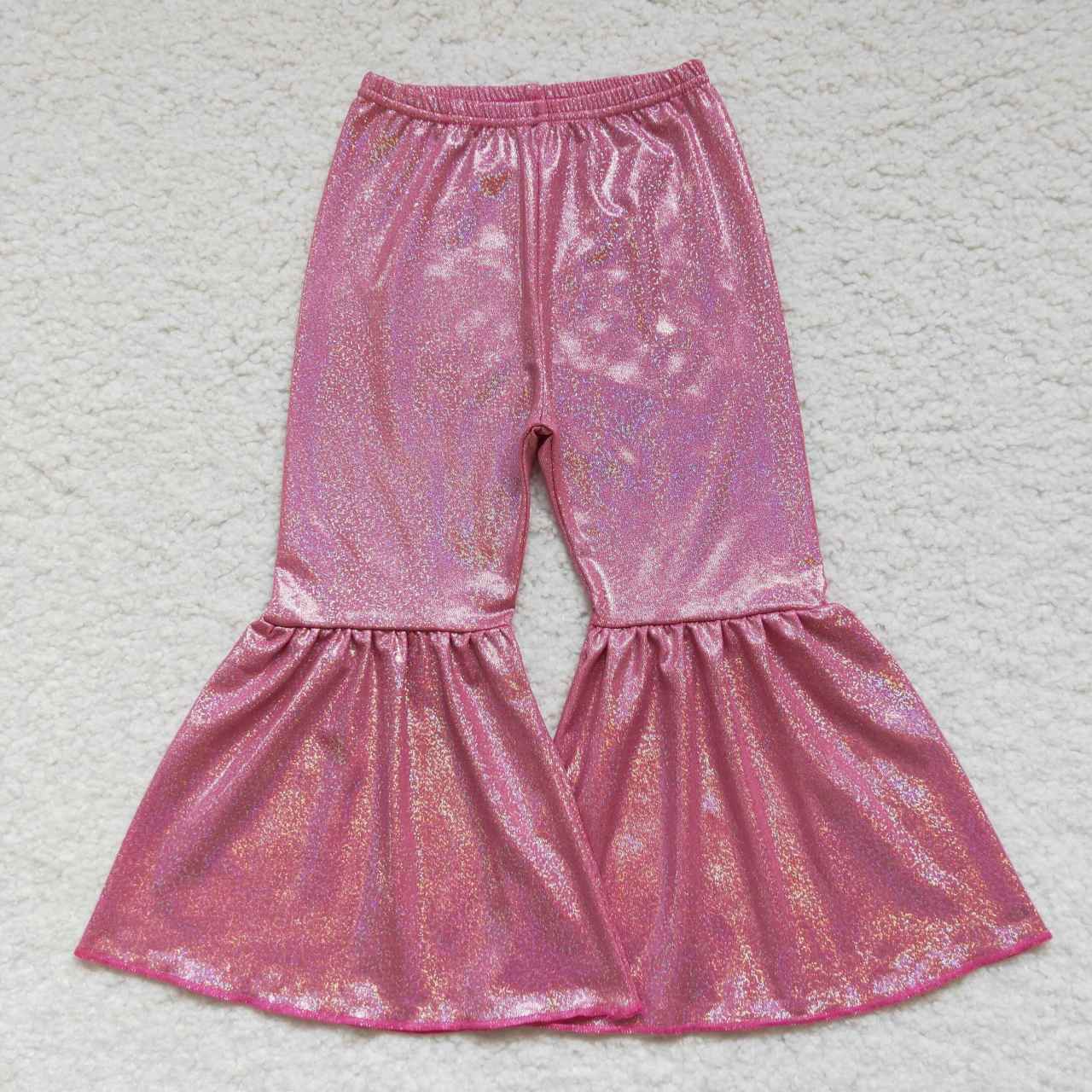 P0180 Pink Sequin  Print Girls Long Pants