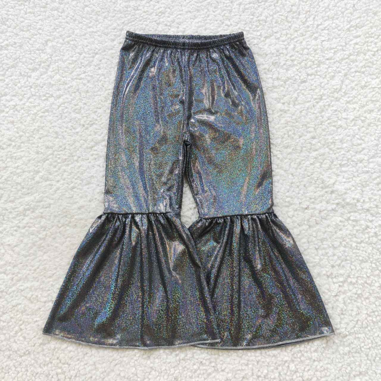 P0195 Black Sequin  Print Girls Long Pants