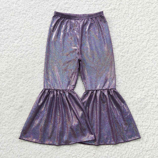 P0193 Purple Sequin  Print Girls Long Pants