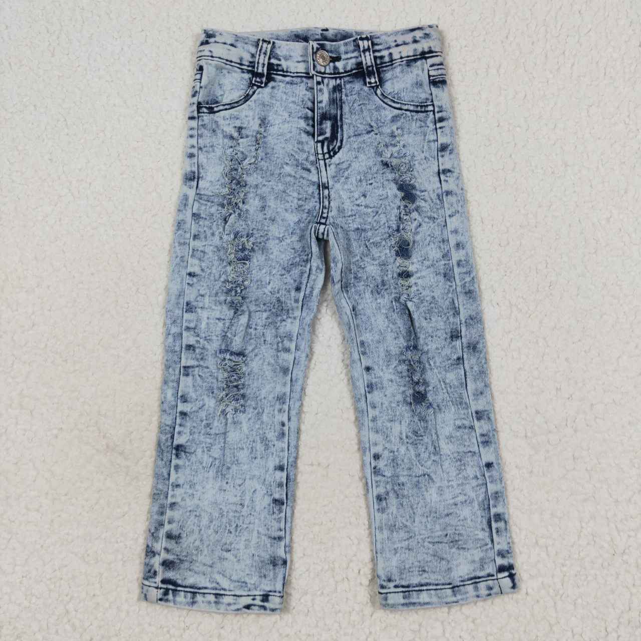 P0244 Blue Girls Bell Pants Denim Jeans