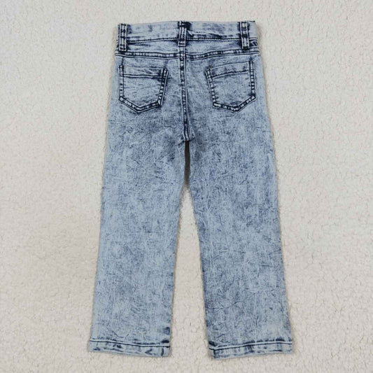 P0244 Blue Girls Bell Pants Denim Jeans