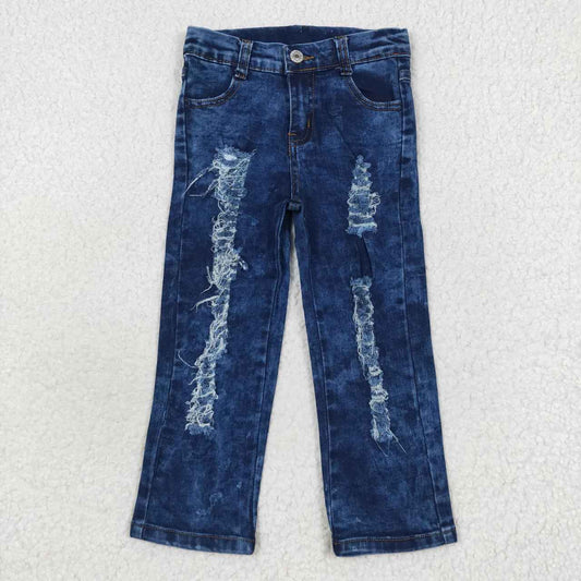 P0197 Blue Girls Bell Pants Denim Jeans