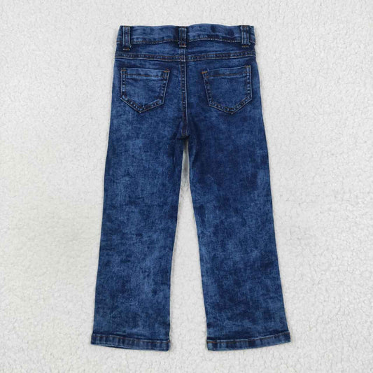 P0197 Blue Girls Bell Pants Denim Jeans