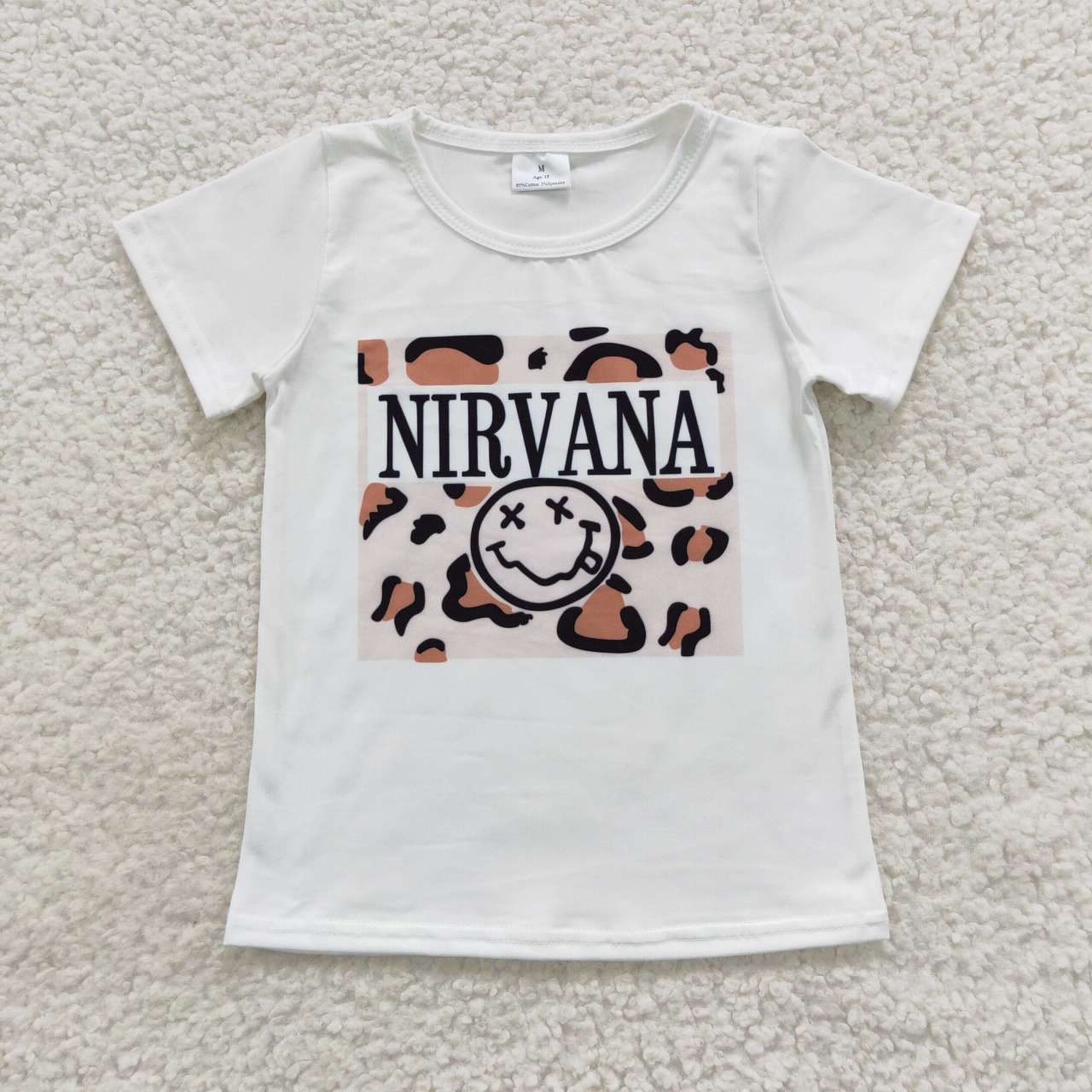 GT0230 Leopard Nirvana Girls Short Sleeve Top T-shirts