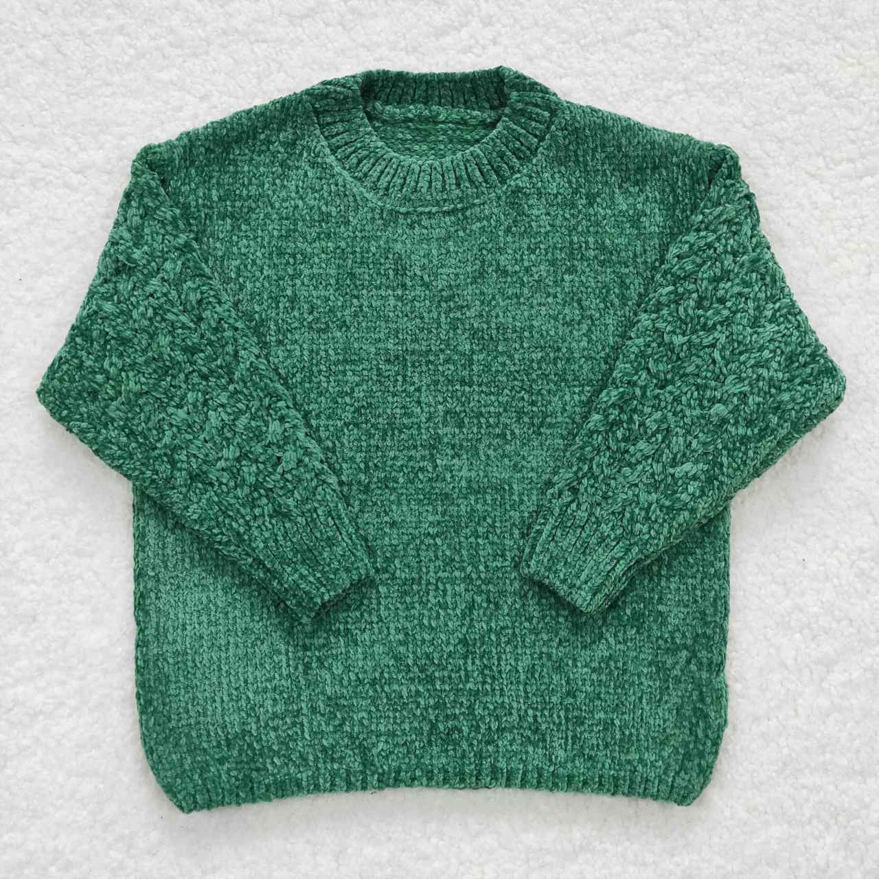 GT0217 Green Girls Long Sleeve Sweater